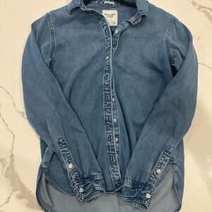Abercrombie & Fitch Light Blue Denim Shirt
